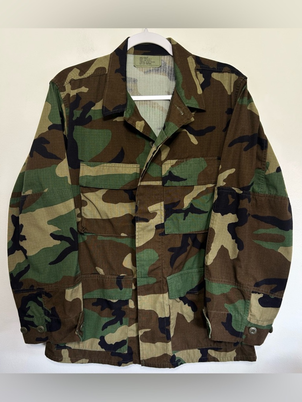 Vintage 1993 US Army Military Issue Battle Dress Uniform Coat